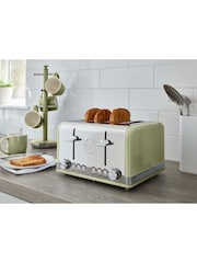 Swan Green 4 Slice Retro Toaster - Image 1 of 6
