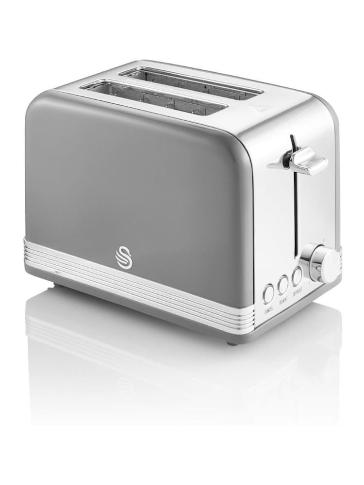 Swan Grey 2 Slice Retro Toaster - Image 1 of 4