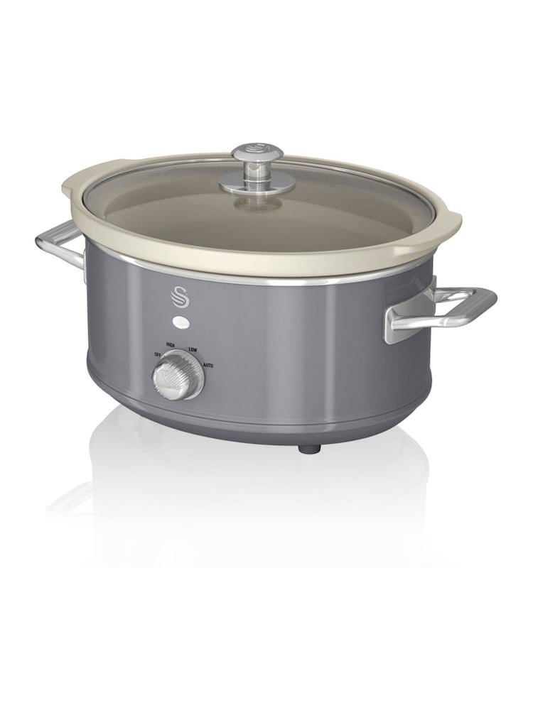 Swan Green Retro 3.5L Slow Cooker - Image 1 of 6 Swan Green Retro 3.5L Slow Cooker - Image 1 of 6