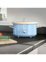 Swan Blue 3.5L Slow Retro Cooker - Image 7 of 7