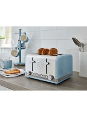 Swan Blue 4 Slice Retro Toaster - Image 1 of 6