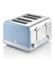 Swan Blue 4 Slice Retro Toaster - Image 2 of 6