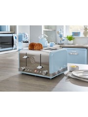 Swan Blue 4 Slice Retro Toaster - Image 5 of 6