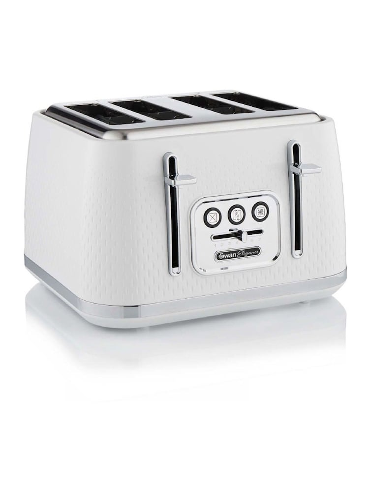 Swan White Elegance 4 Slice Toaster - Image 1 of 6