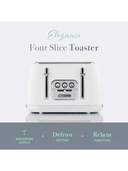 Swan White Elegance 4 Slice Toaster - Image 2 of 6
