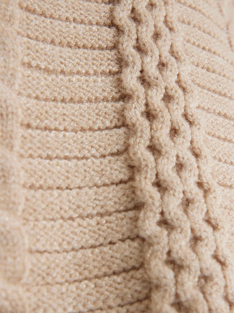 River Island Cream Baby Girls Cream Knitted Hoodie & Joggers Set - Image 4 of 4 River Island Cream Baby Girls Cream Knitted Hoodie & Joggers Set - Image 4 of 4