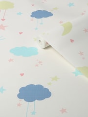 Pastel Moon & Stars Wallpaper - Image 4 of 4