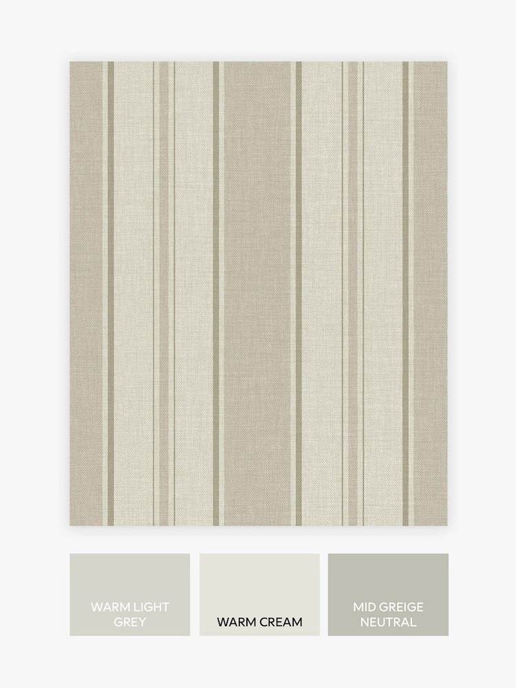 Neutral Country Stripe Wallpaper - Image 3 of 4