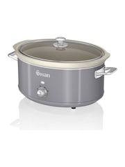 Swan Grey Retro Slow Cooker - Image 1 of 8