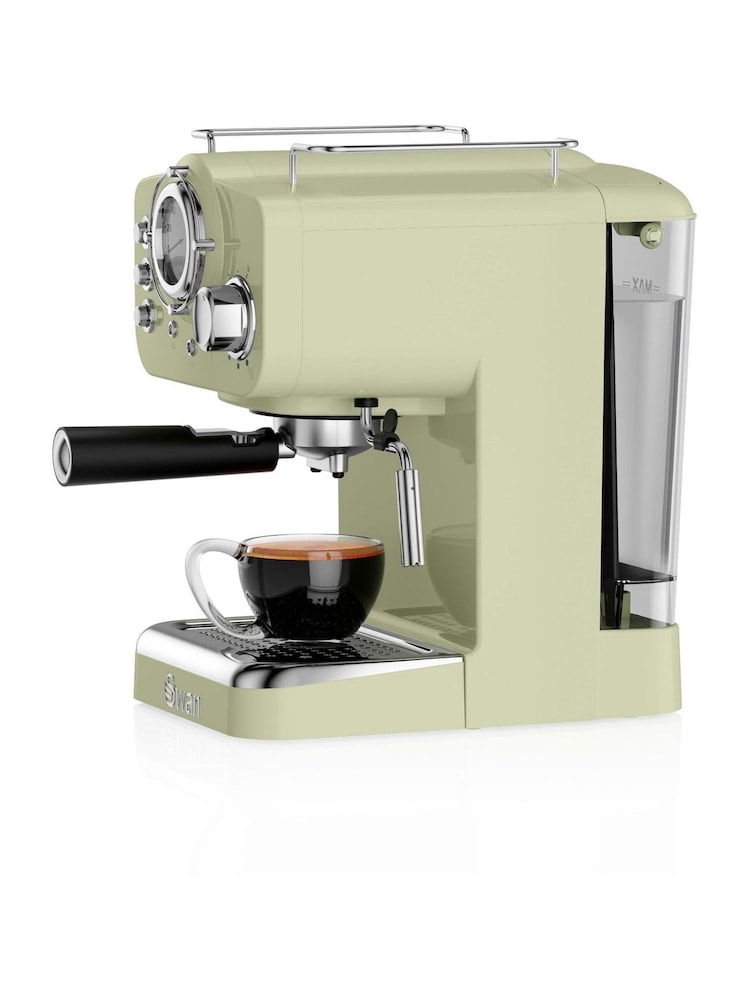 Swan Green Pump Espresso Coffee Machine - Image 2 of 8 Swan Green Pump Espresso Coffee Machine - Image 2 of 8