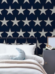 Navy Blue Stars 10M Wallpaper - Image 1 of 4