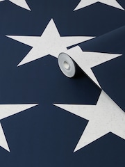 Navy Blue Stars 10M Wallpaper - Image 4 of 4