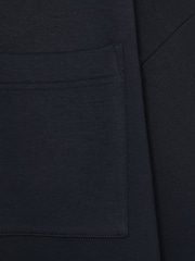 Reiss Navy Iris Jersey Funnel-Neck Sweatshirt - Image 6 of 6