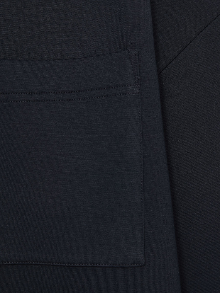 Reiss Navy Iris Jersey Funnel-Neck Sweatshirt - Image 6 of 6