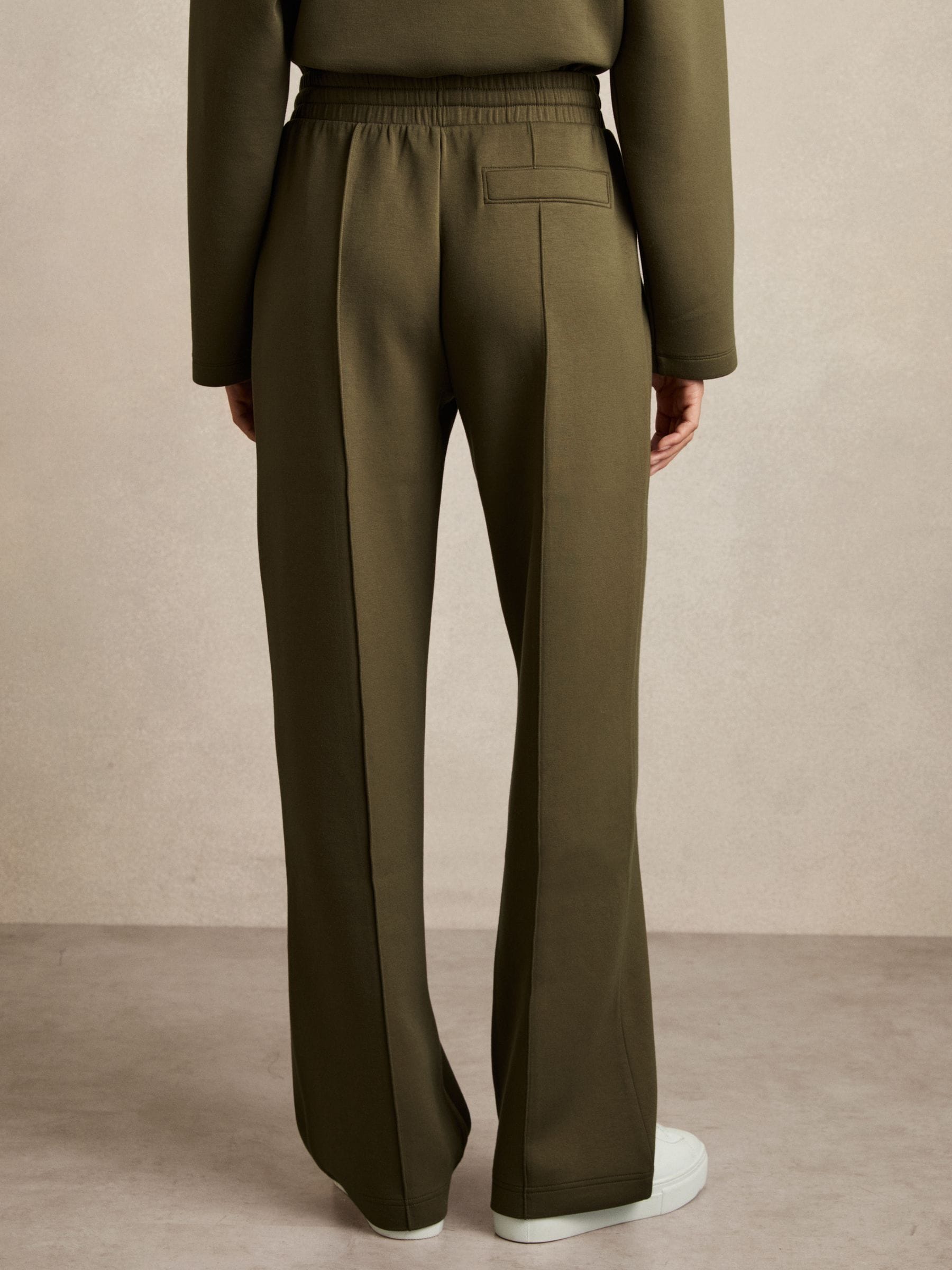 Buy Reiss Khaki Sophia Jersey Pintuck Drawstring Joggers