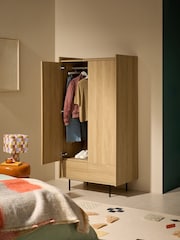 MADE.COM Oak Effect Blaze Double, 2 Drawers Wardrobe - Image 2 of 6