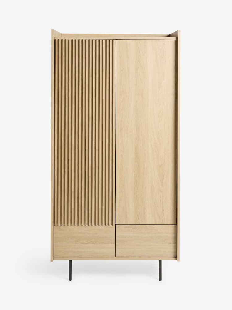 MADE.COM Oak Effect Blaze Double, 2 Drawers Wardrobe - Image 6 of 6