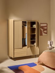 MADE.COM Oak Effect Blaze Triple, 3 drawers Wardrobe - Image 2 of 6