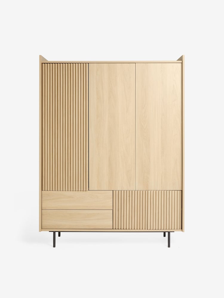 MADE.COM Oak Effect Blaze Triple, 3 drawers Wardrobe - Image 6 of 6