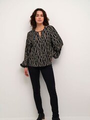 Kaffe Casual Fit Kadunora Cutout Neck Blouse - Image 3 of 6