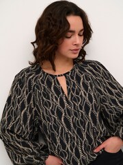 Kaffe Casual Fit Kadunora Cutout Neck Blouse - Image 4 of 6