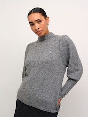 Kaffe Kaamelia Turtleneck Cable Knit Pullover Top - Image 1 of 6