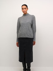 Kaffe Kaamelia Turtleneck Cable Knit Pullover Top - Image 3 of 6