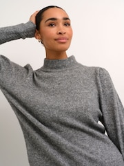 Kaffe Kaamelia Turtleneck Cable Knit Pullover Top - Image 4 of 6