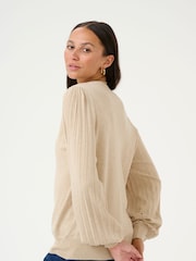 Kaffe Kalone Knit Pullover Jumper With Bishop Sleeves - Image 2 of 6