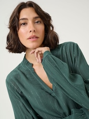 Kaffe Kaliv V-Notch Neck Pin Stripe Blouse - Image 3 of 5