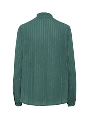 Kaffe Kaliv V-Notch Neck Pin Stripe Blouse - Image 5 of 5