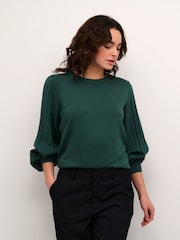Kaffe Kalone Knit Pullover Jumper With Bishop Sleeves - Image 1 of 6