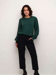 Kaffe Kalone Knit Pullover Jumper With Bishop Sleeves - Image 3 of 6