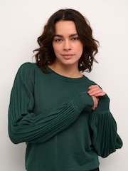 Kaffe Kalone Knit Pullover Jumper With Bishop Sleeves - Image 4 of 6