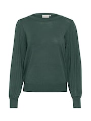 Kaffe Kalone Knit Pullover Jumper With Bishop Sleeves - Image 5 of 6