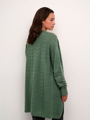 Kaffe Kaemria Long Cardigan With Open Front - Image 2 of 6
