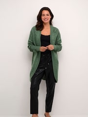 Kaffe Kaemria Long Cardigan With Open Front - Image 3 of 6