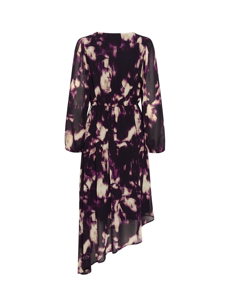 Kaffe Purple Kaaska Chiffon Long Sleeves V-Neck Dress - Image 5 of 5 Kaffe Purple Kaaska Chiffon Long Sleeves V-Neck Dress - Image 5 of 5