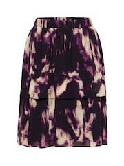 Kaffe Purple Kaaska Elastic Waist Chiffon Skirt - Image 5 of 6