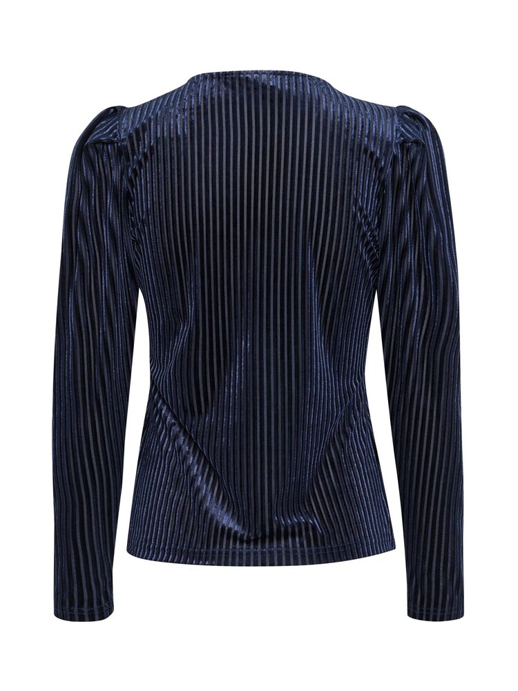 Kaffe Blue Kacaca Corduroy With V-Neck Blouse - Image 5 of 5