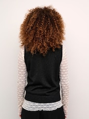 Kaffe Black KAregina Knit Slipover Jumper - Image 2 of 6