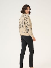 Kaffe Kabillie Round Neck Printed Pullover Jumper - Image 3 of 5