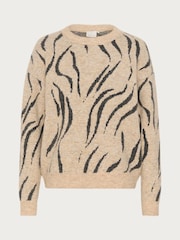Kaffe Kabillie Round Neck Printed Pullover Jumper - Image 4 of 5