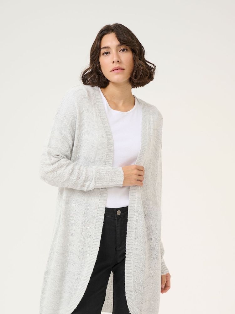 Kaffe Kaemria Long Cardigan With Open Front - Image 1 of 5