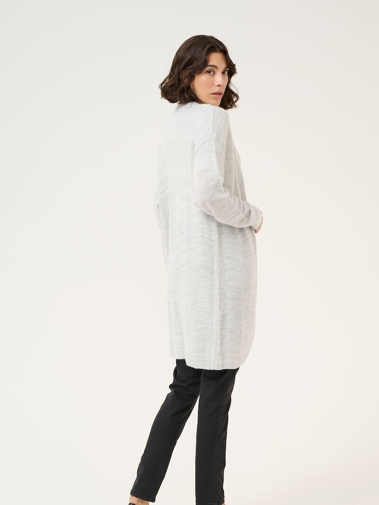 Kaffe Kaemria Long Cardigan With Open Front - Image 3 of 5