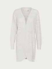 Kaffe Kaemria Long Cardigan With Open Front - Image 4 of 5