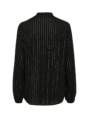 Kaffe Kaliv V-Notch Neck Pin Stripe Blouse - Image 5 of 5
