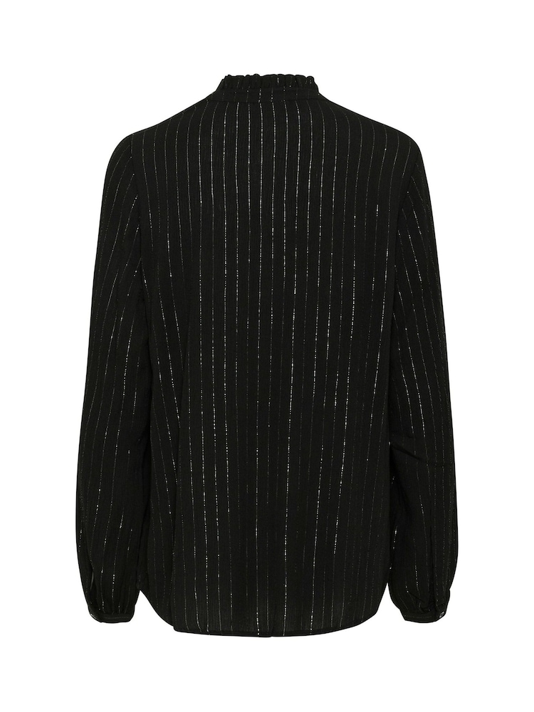 Kaffe Kaliv V-Notch Neck Pin Stripe Blouse - Image 5 of 5