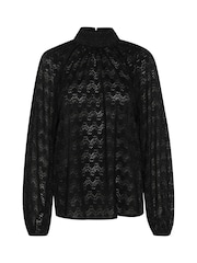 Kaffe Kasmilla Sequins V-Neck Black Blouse - Image 1 of 2