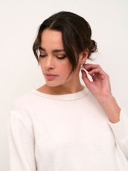 Kaffe Kameridith 3/4 Sleeves Beaded Pullover Jumper - Image 4 of 6